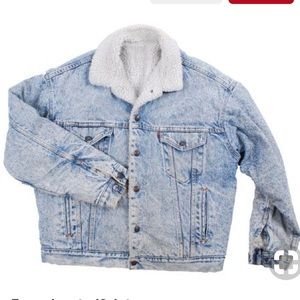 LEVIS! Acid wash Sherpa vintage jacket
